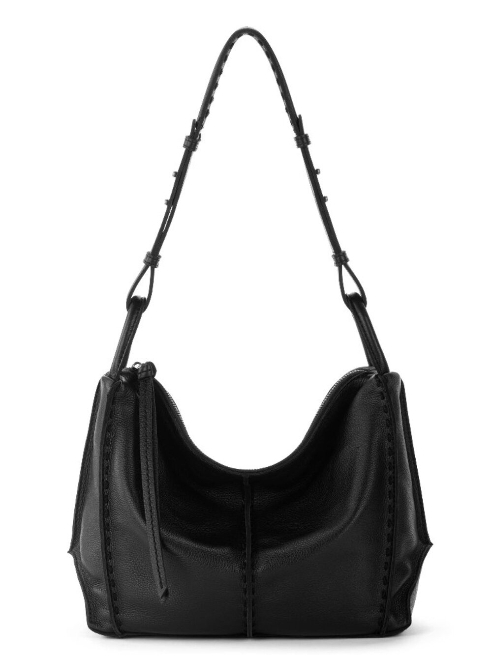 The Sak Los Feliz Leather Tote Bag Black Hobo Shoulder Handbag NWT